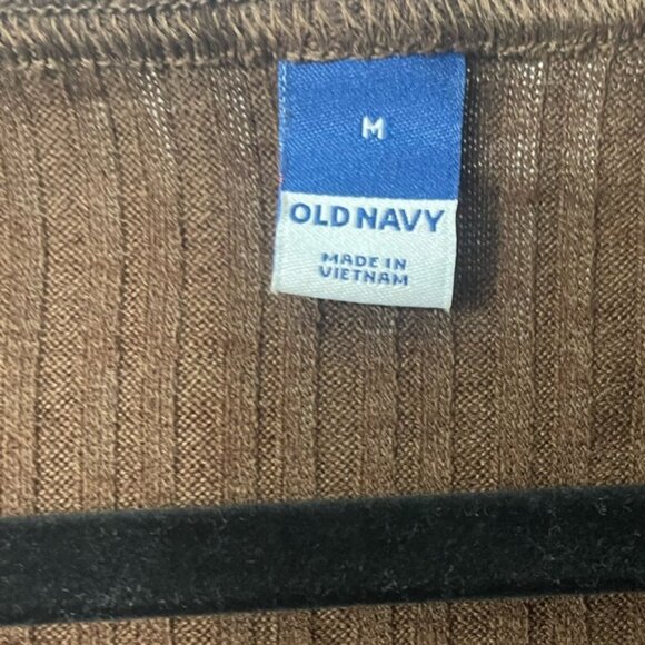 Old Navy Brown Ribbed Women's Top - Picture 3 of 3